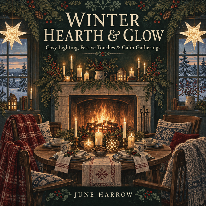 Cover of Winter Hearth & Glow, a SEASON & HEARTH digital guide.
