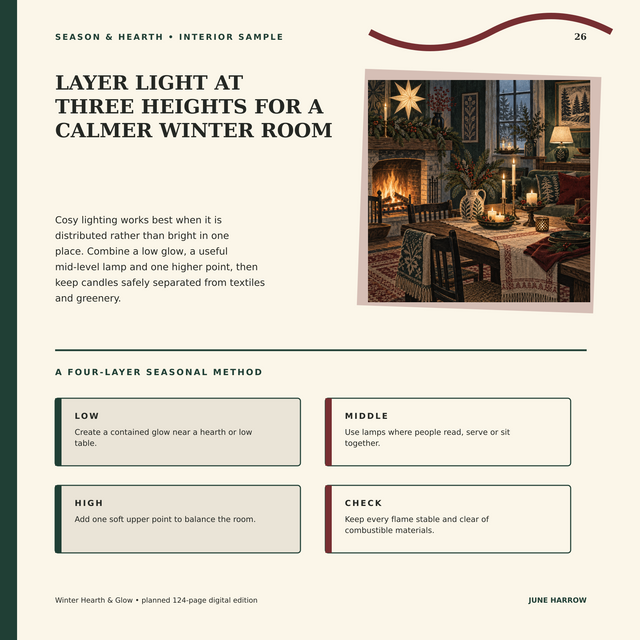Sample page of Winter Hearth & Glow, a SEASON & HEARTH digital guide.
